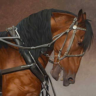 Leather and Steel - Oil on Canvas - 24 x 30 - SOLD<br />
