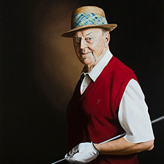 Master of the Game - Oil on Canvas - 48 x 34 - USGA Musuem<br />