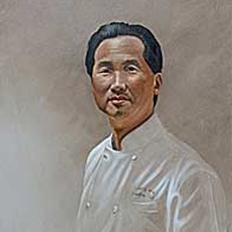 Portrait of Chef Robert Wong - Oil on Canvas - 60 x 30 - SOLD<br />