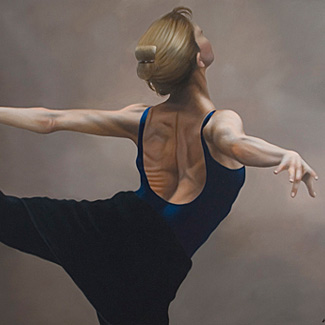 Study Moves - Oil on Canvas - 36 x 60 - SOLD<br />