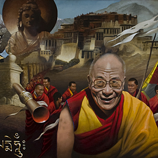 Tibet Painting - Archival Pigment Print on Paper - 16 x 20 - $250<br />